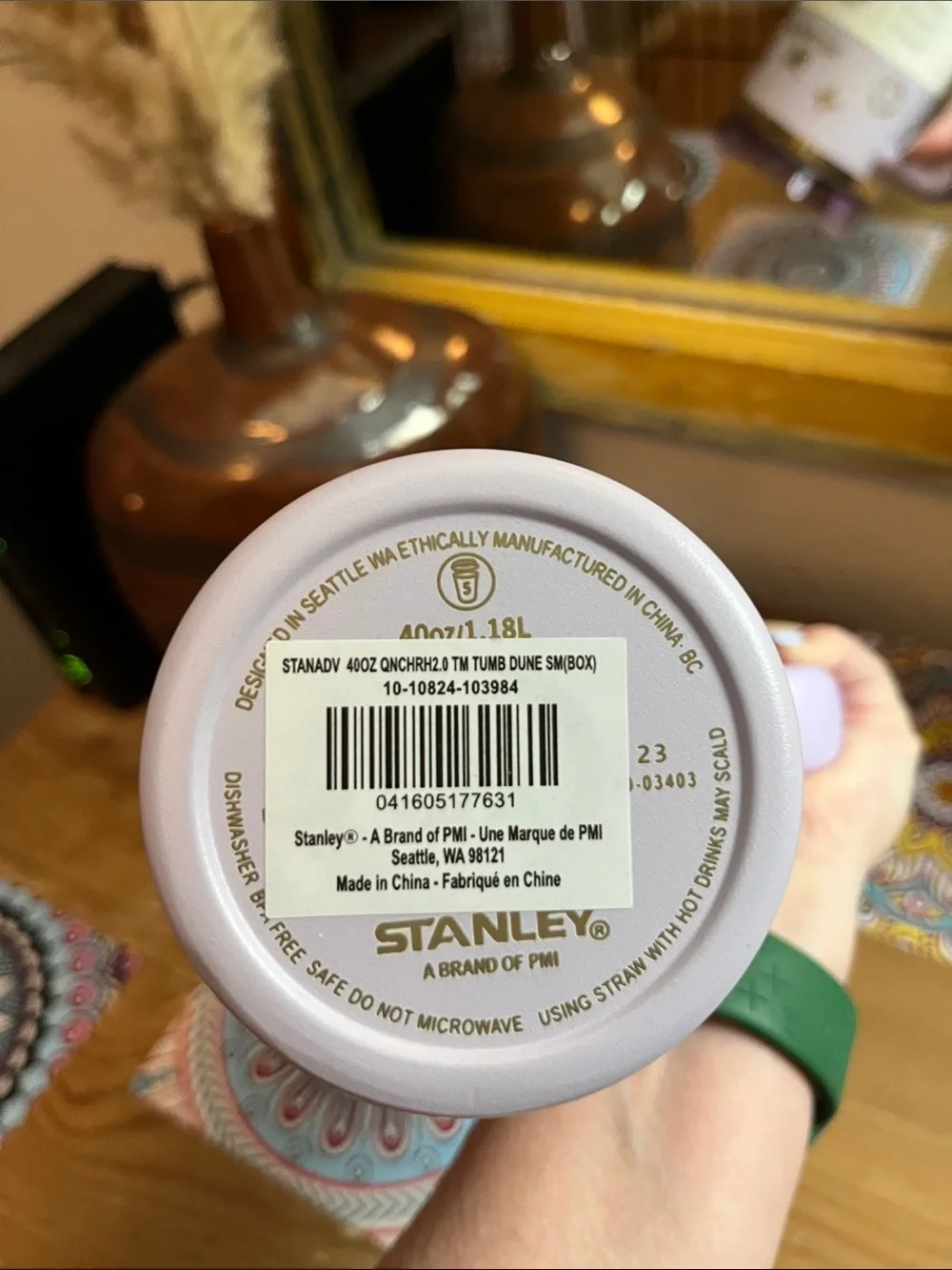 NIB Stanley Lavender Travel Tumbler with Gold LV Accents - Picture 3 of 5